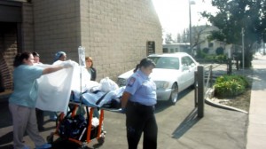 Ambulance at Bakersfield FPA abortion center February 4, 2013