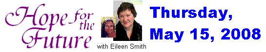 Hope for the Future banquet with Eileen Smith, May 15