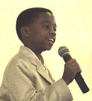 Jordan Young sang 'Thank you' to all of the LifeSavers Ministries supporters.
