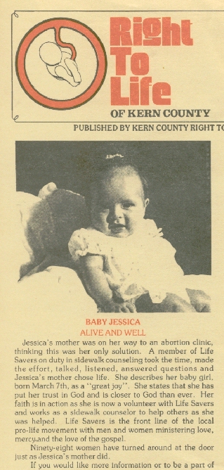 Baby Jessica, saved from abortion in 1984