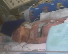 Baby Andrew in the hospital