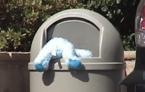Teddy bear in trash can, thrown away by FPA abortion guard Johnny Stanley
